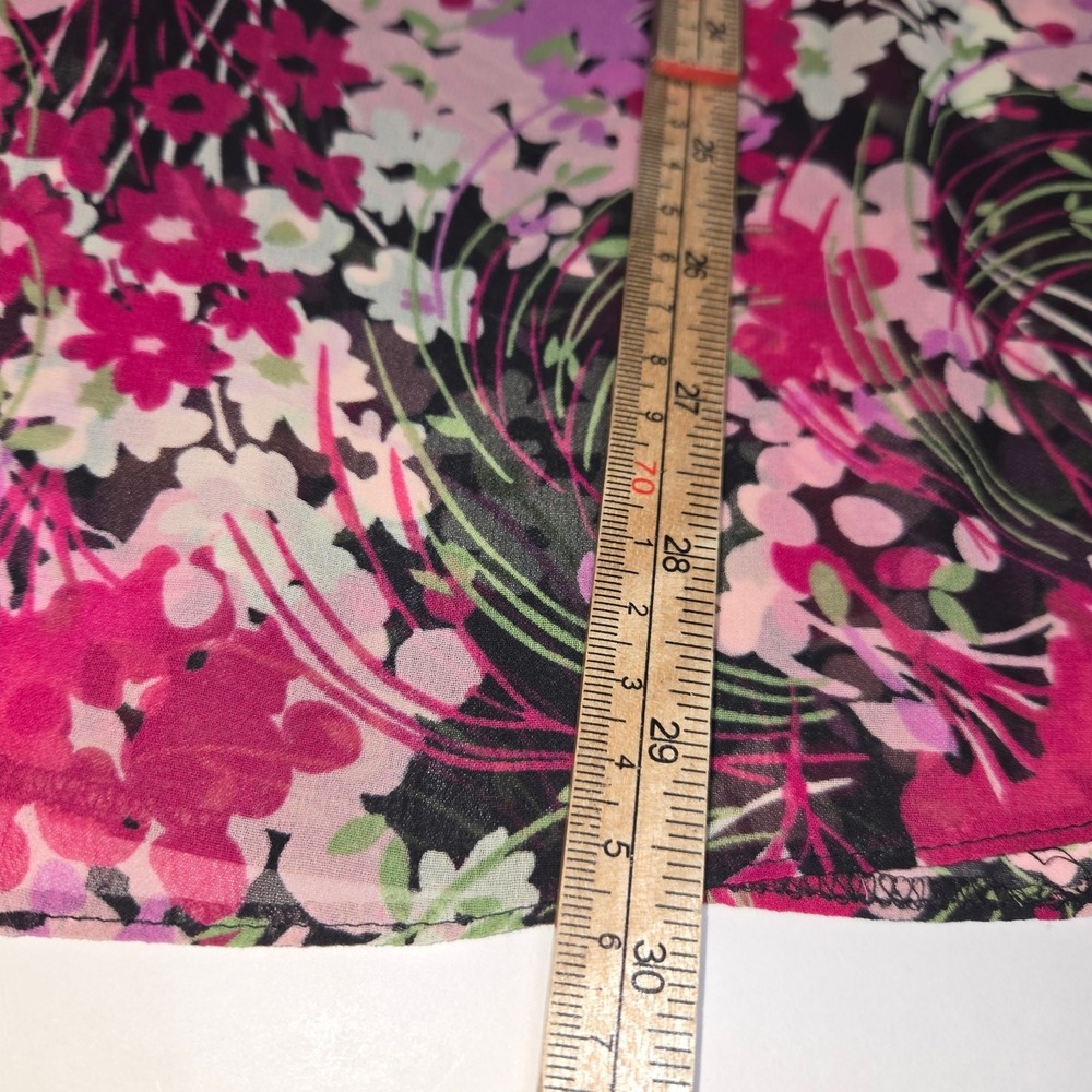 Agenda Womens‎ Size 24 Sheer Tunic Blouse Floral Romantic Resort Vacation Artsy - Picture 6 of 9
